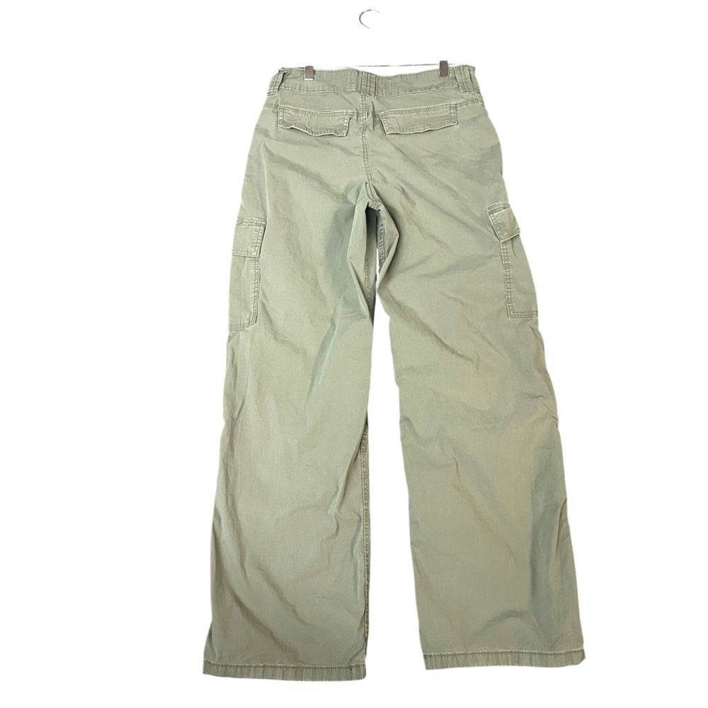 Hollister High-Rise Vintage Baggy Cargo Pants Olive Green Sage W29R 9R/8R - Picture 3 of 4